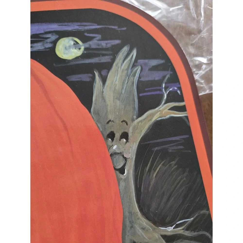 set of four Jack o lantern spooky placemats Halloween ghosts pumpkins wipeable
